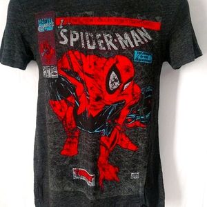 Marvel Spiderman Vintage Distress Print T-Shirt